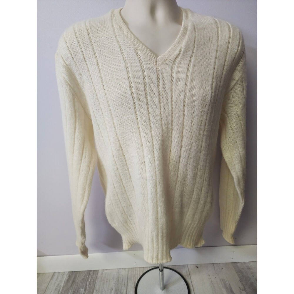 Vintage Mcgregor Full Fashion V Sweater Sz. 42 100% Virgin Wool USA Doniger Read